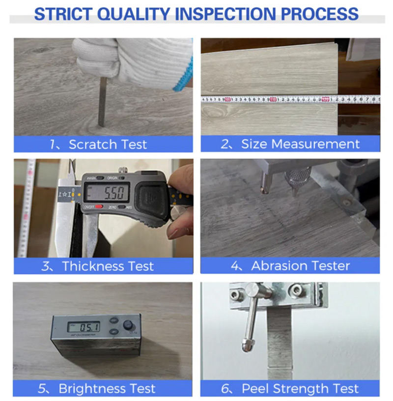 Pardoseală SPC impermeabilă cu granulație de lemn de 6 mm Pardoseală SPC impermeabilă cu granulație de lemn de 6 mm