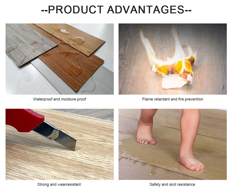 Pardoseală SPC impermeabilă cu granulație de lemn de 6 mm Pardoseală SPC impermeabilă cu granulație de lemn de 6 mm